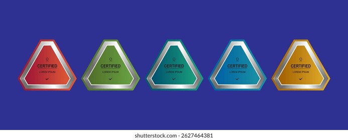 Certificate badge triangle template editable