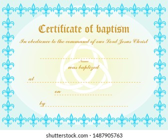 church certificates templates