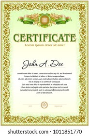 Certificate blank template. It can be use as print design for award official papers