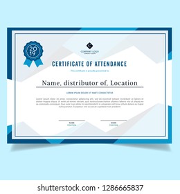 Certificate Blue Design