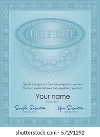 Certificate Blue Vector Other certificates and diplomas in my gallery