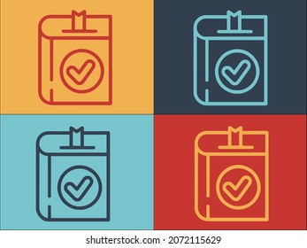 Certificate Book Logo Template, Simple Flat Icon of certificate,book,education