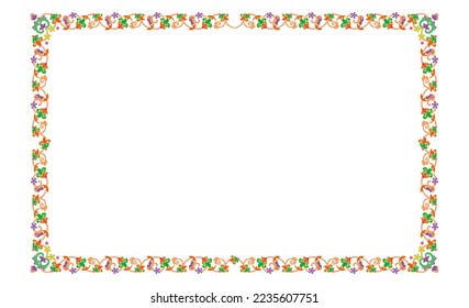 Certificate border with abstract kine. Vintage vector Set. Floral elements for design of monograms, invitations, frames, menus, labels and websites. Graphic elements for design of catalogs and brochur