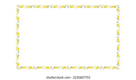 Certificate border with abstract kine. Vintage vector Set. Floral elements for design of monograms, invitations, frames, menus, labels and websites. Graphic elements for design of catalogs and brochur