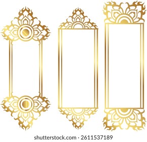 Certificate border pattern thai Vector Design Illustration. Template for banner, poster, greeting card, Print, Design Element, invitation, template, advertising, campaign, and social media
