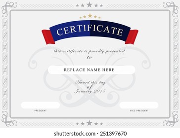 Certificate border, Certificate template. vector illustration