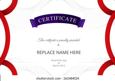 Certificate border, Certificate template. vector illustration