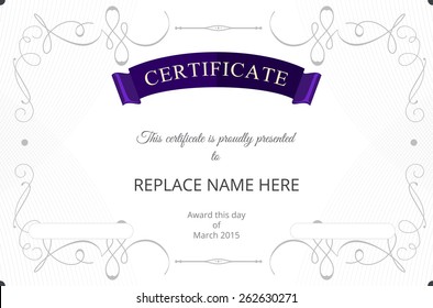 Certificate border, Certificate template. vector illustration