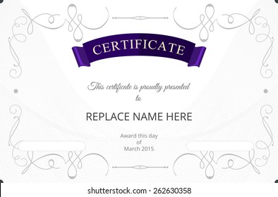 Certificate border, Certificate template. vector illustration