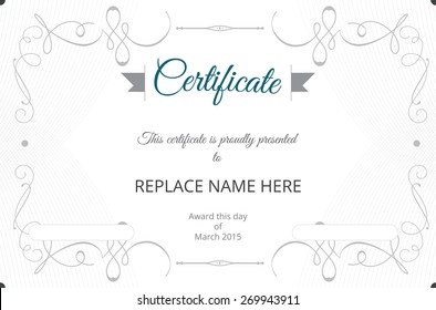 Certificate border, Certificate template. vector illustration