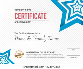 Certificate business and entertainment design template.