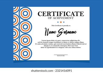 certificate card vector template design