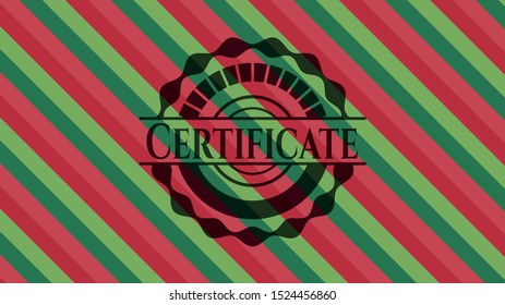 Certificate christmas badge background. Vector Illustration. Detailed.