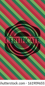 Certificate christmas emblem. Vector Illustration. Detailed.