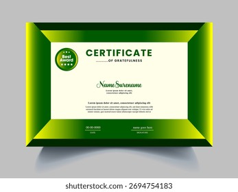 certificado limpar projeto de modelo de design exclusivo