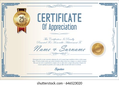 Certificate collection retro design