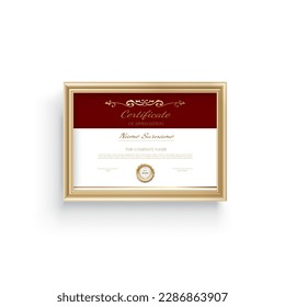 Certificate of completion design. Certificate of achievement, education, award, scholarship, bachelor degree, diploma
