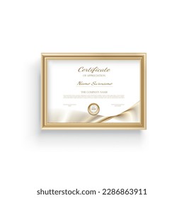 Diseño de certificado de finalización. Certificado de estudios, educación, asignación, beca, licenciatura, diploma