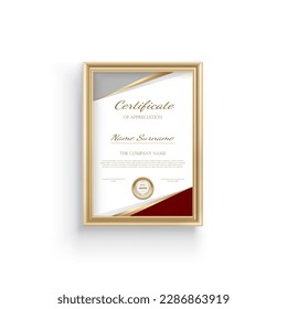 Certificate of completion design. Certificate of achievement, education, award, scholarship, bachelor degree, diploma