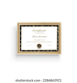 Certificate of completion design. Certificate of achievement, education, award, scholarship, bachelor degree, diploma