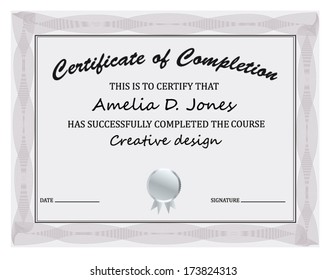 Certificate of completion template