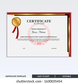 Certificate of Completion template, Honor successful completion of a project, class, or training program.