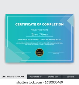 Certificate Of Completion Template, Honor Successful Completion Of A Project, Class, Or Training Program.