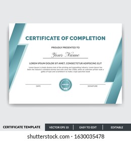 Certificate Of Completion Template, Honor Successful Completion Of A Project, Class, Or Training Program.