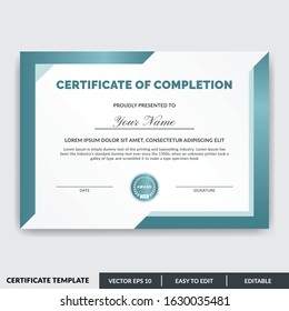Certificate of Completion template, Honor successful completion of a project, class, or training program.
