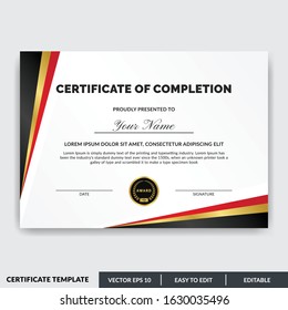 Certificate of Completion template, Honor successful completion of a project, class, or training program.