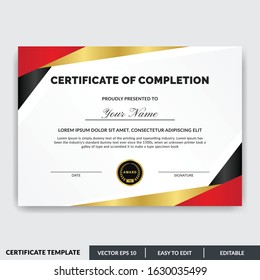 Certificate of Completion template, Honor successful completion of a project, class, or training program.