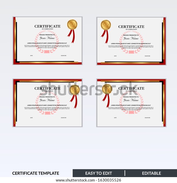 Certificate Completion Template Honor Successful Completion Stock ...