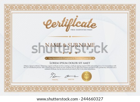 certificate completion template thai art stock vector royalty free free certificate of completion template