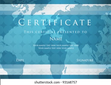 Certificate Of Completion Template. Vector