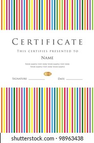 Certificate of completion template. Vector