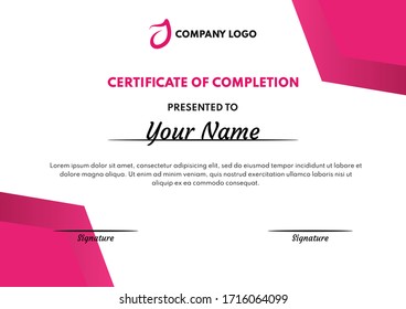 Certificate Of Completion Template For Your Business, Event Or Conference Needs. Just Change The Title, It Can Be Any Certificate Template Such As Award, Deposit, Insurance, Settlement, Etc. Flexible 