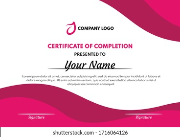 Certificate Of Completion Template For Your Business, Event Or Conference Needs. Just Change The Title, It Can Be Any Certificate Template Such As Award, Deposit, Insurance, Settlement, Etc. Flexible 