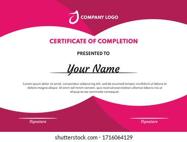 Plantilla de certificado de finalización para sus necesidades de negocio, evento o conferencia. Sólo cambia el título, puede ser cualquier plantilla de certificado como premio, depósito, seguro, liquidación, etc. Flexible 