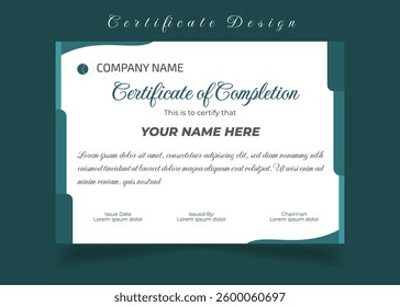 Certificate of Completion for Training Institute Certificate design Award Certificate design 