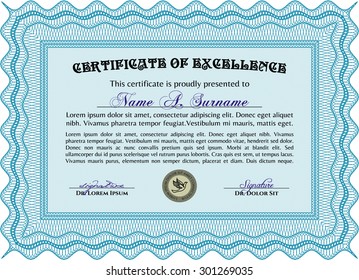 Certificate Template Diplomas Currency Vector Stock Vector (Royalty ...