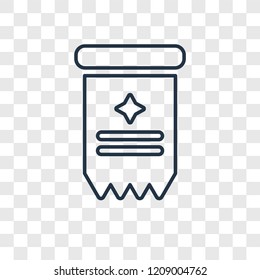 Certificate concept vector linear icon isolated on transparent background, Certificate concept transparency concept in outline style