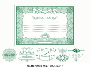Certificate or coupon for design