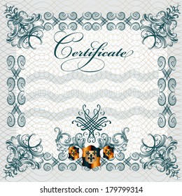 Certificate or coupon for document design. Certificate vector collection