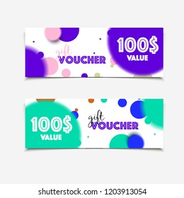 certificate coupon for shop with offer vector template confetti background