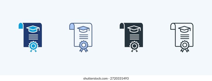 Curso de Certificado Colección de Iconos de Estilo Múltiple