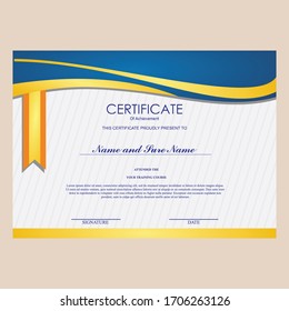 certificate course or seminary template with elegant design