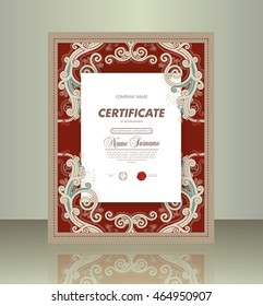 Plantilla de portada de certificado.