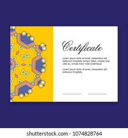 Certificate creative design vector