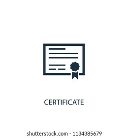 certificate creative icon. Simple element illustration. certificate concept symbol design from Science collection. Can be used for web and mobile.