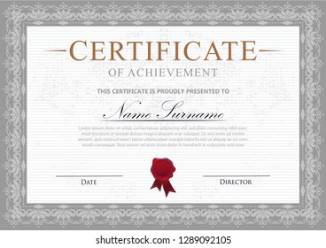 Certificate with decoration